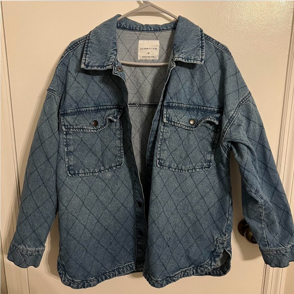 Celebrity Pink Blue Jean Jacket